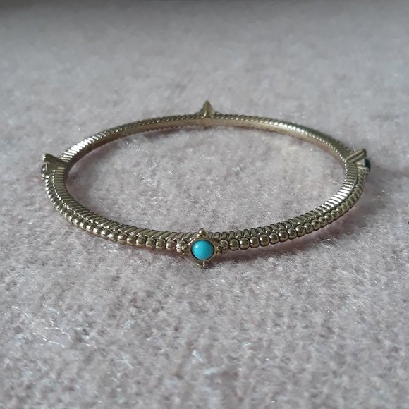 Pair of RJ Graziano CN Stacking Bracelets, Gold w/Coloured Stones - Picture 3 of 7